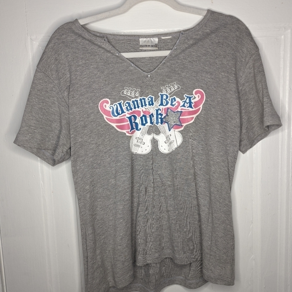 Fashion Bug Rock Start Baby Tee Woman's XL